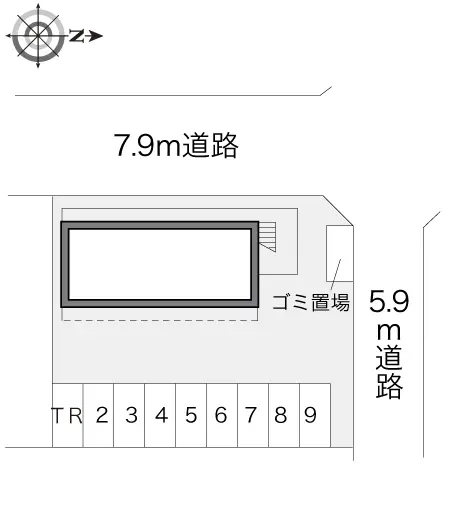 ★手数料０円★稲沢市長野２丁目　月極駐車場（LP）